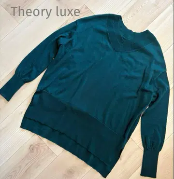 새상품급 띠어리 럭스 정가 3.2만 23AW 워셔블 울 니트 그린 38