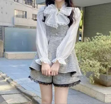 ROJITA 셋업 BIG 리본 트위드 셋업 긴팔