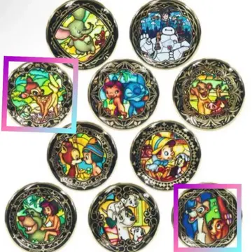 Disney 금 배지 밤비 / 아기 돼지 삼 형제 세트