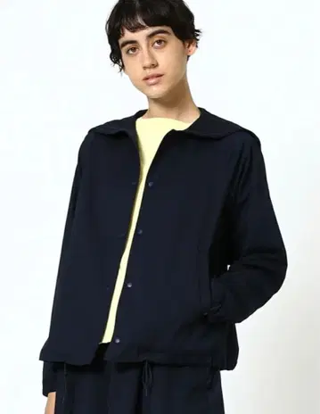 BEAMS BOY / 폴리에스테르 레이온 세일러 스냅 자켓