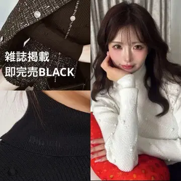 다리치 퀼팅 도트 니트탑