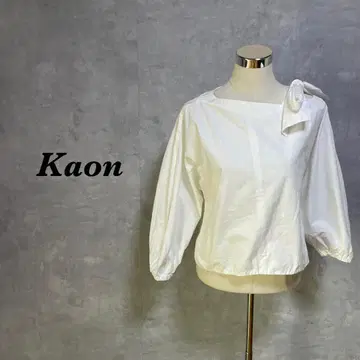 [ 하자품 ] Kaon 카온 블라우스 비대칭 리본 화이트 4108