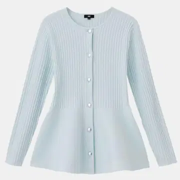 홀 가먼트 페플럼 가디건 S