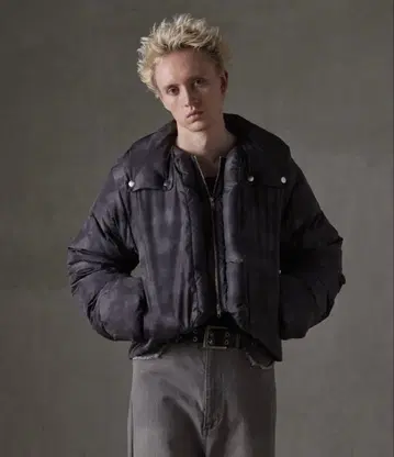 그랑시 프린트 숏 리얼 다운 S 사이즈