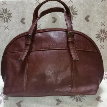 Emerald 다크 브라운 핸드백 합성 피혁