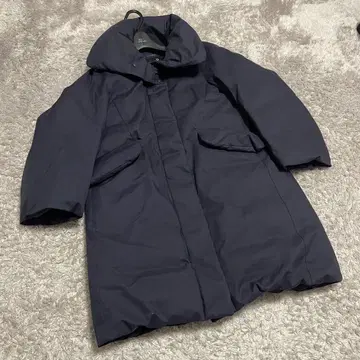 컨디션 최상 유니클로 질 샌더 하이브리드 다운 코트 네이비