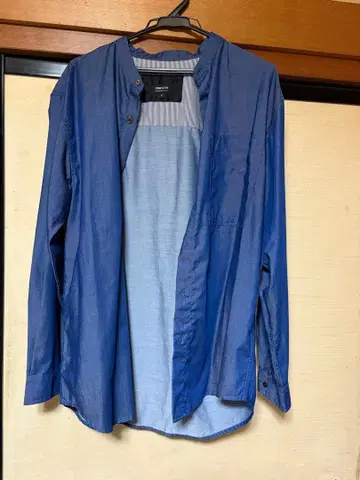 COMME CA ISM 버튼 포함 셔츠 M 블루