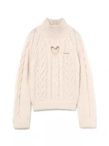 andmary Mary heart knit tops 아이보리