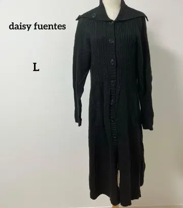 해외 구제 의류 daisy fuentes 블랙 롱 가디건 L