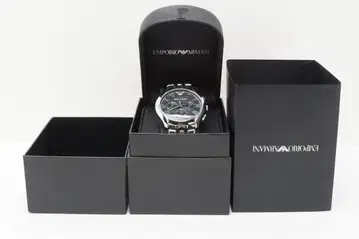 엠포리오 아르마니 손목시계 블랙 실버 AR-1786 아날로그