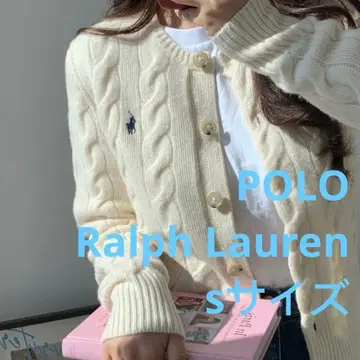 폴로 랄프 로렌 울 캐시미어 케이블 가디건