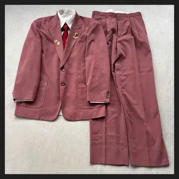 [ vintage 레어 ] 4점 수트 셋업 핀즈 핑크 계열 성인식
