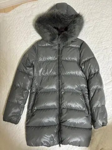 DUVETICA 듀베티카 퍼 후드 다운 롱 38 그레이