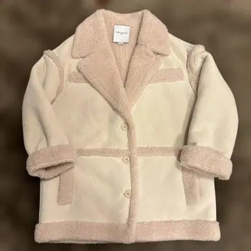 ISABELLE BLANCHE 프랑스 페이크 무스탕 코트 크림