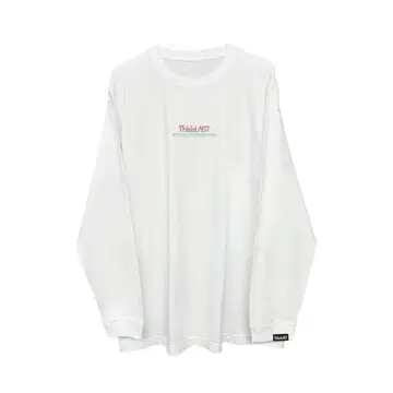 [ ThisisLAST ] 바이컬러 자수 로고 롱 T [화이트]