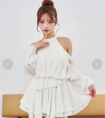 Darich 다리치 볼륨 쉬폰 미니 원피스