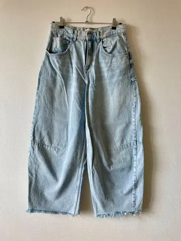 ZARA 와이드 데님 커브 데님 L