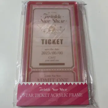 FUKUYA 스타 티켓 아크릴 프레임 핑크