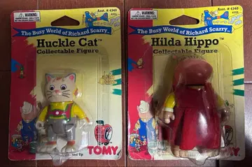 1995년 Tomy Huckle Cat & Hilda Hippo 피규어
