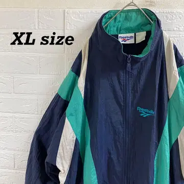 리복 80s 빈티지 나일론 자켓 후드 수납 타입