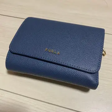 FURLA 3단 폴더형 지갑 파랑