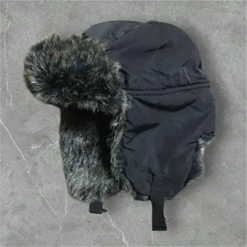 H&M 플라이트 캡 블랙 퍼