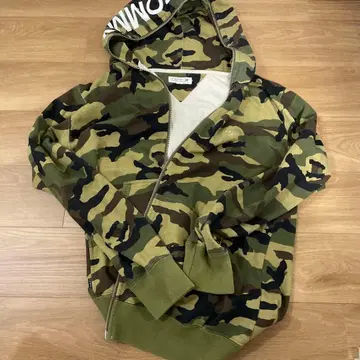 TOMMY 카모 패턴 풀 집업 후드티 XL