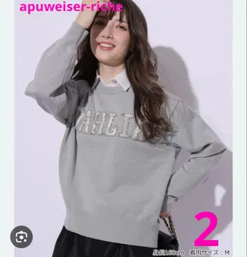 Apuweiser-riche 그레이 긴팔 니트 Arpege Story