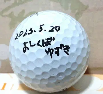 JLPGA 투어 프로 오쿠보 유키 실사용 친필 사인 볼 골프 여자