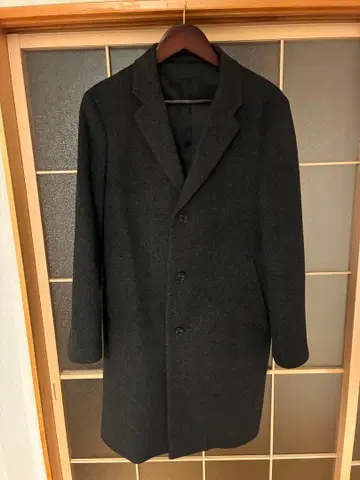 UNIQLO 울 캐시미어 체스터 코트 S 다크 그레이