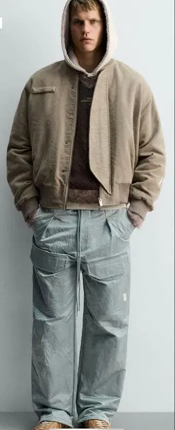 ZARA 텍스처 봄버 자켓 X SR_A