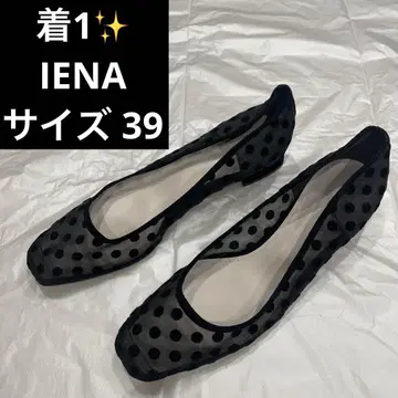 새상품급 IENA 도트 튤 펌프스 39 플랫 발레 슈즈 24.5