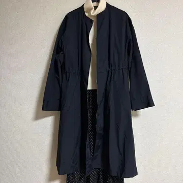 노카라 롱 코트 네이비