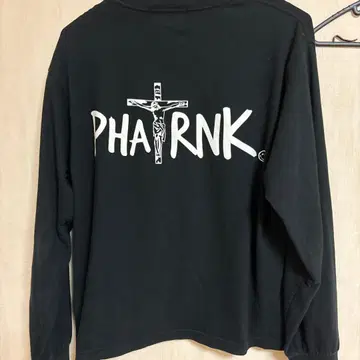 PHATRNK 블랙 롱 슬리브 티셔츠