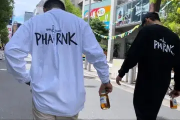 PHATRNK 블랙 롱 슬리브 티셔츠
