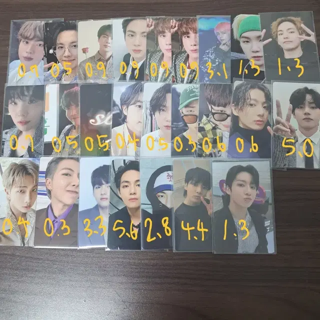 방탄 포카 싸게 대량 양도 판매bts정국지민태형남준호석윤기석진앨범디비디