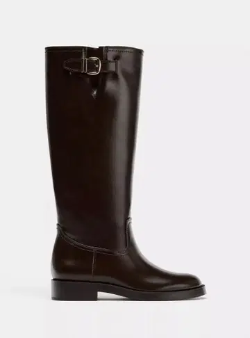 ZARA 버클 부츠 브라운