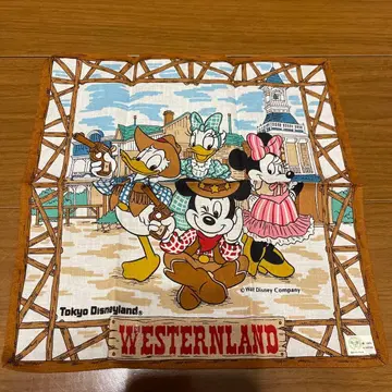 도쿄 디즈니랜드 웨스턴랜드 손수건 디즈니 레트로