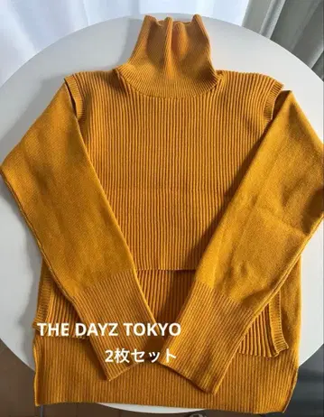 [ THE DAYZ TOKYO ] 2way 하이넥 베스트&스웨터 머스타드