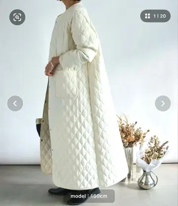 SETUP7 노카라 퀼팅 롱 코트 퀼팅 자켓