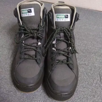 PUMA 하이컷 스니커즈 그레이/올리브