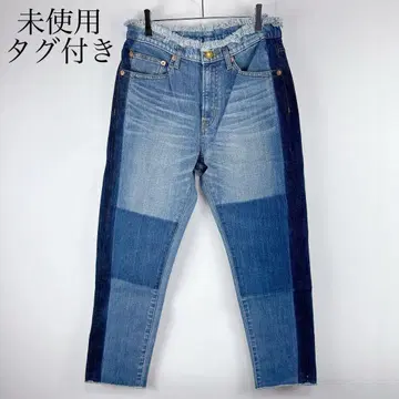 미사용 택 포함 큐브 슈가 M 사이즈 스트레치 스트레이트 데님 팬츠