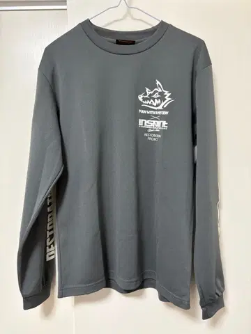 MAN WITH A MISSION 그레이 긴팔 T셔츠