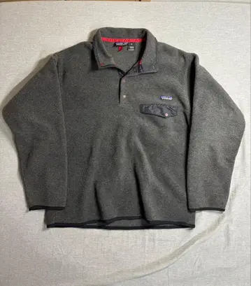 patagonia 신틸라 스냅 T 플리스 차콜 그레이 블랙 헤더 M
