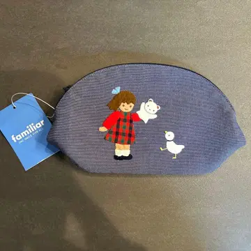 파밀리아 파우치 데님 파우치 NB 네이비 곰돌이 퍼펫