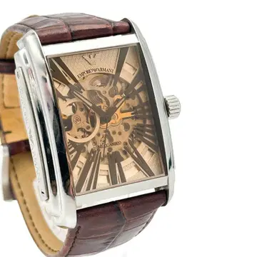 ARMANI 아르마니 스켈레톤 스퀘어 자동 시계 남성용 1734