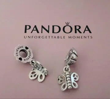 PANDORA 판도라 나비 참 2개 세트 실버 925