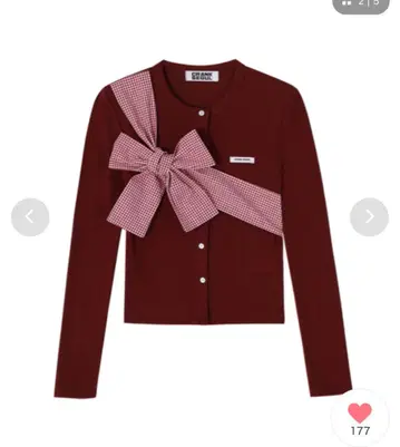 CRANK Ribbon Tie Knit Cardigan wine