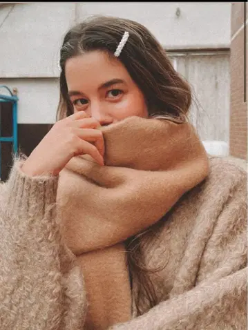 알리슨 브라운 allisonbrown 머플러 베이지 사에코