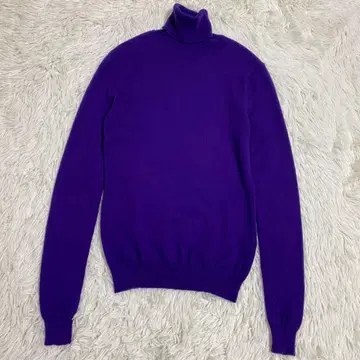 랄프 로렌 캐시미어 100% 니트 스웨터 M 퍼플 여성용